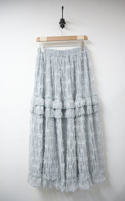 秋冬・層層蛋糕羽毛半身裙 3色入 1W11103