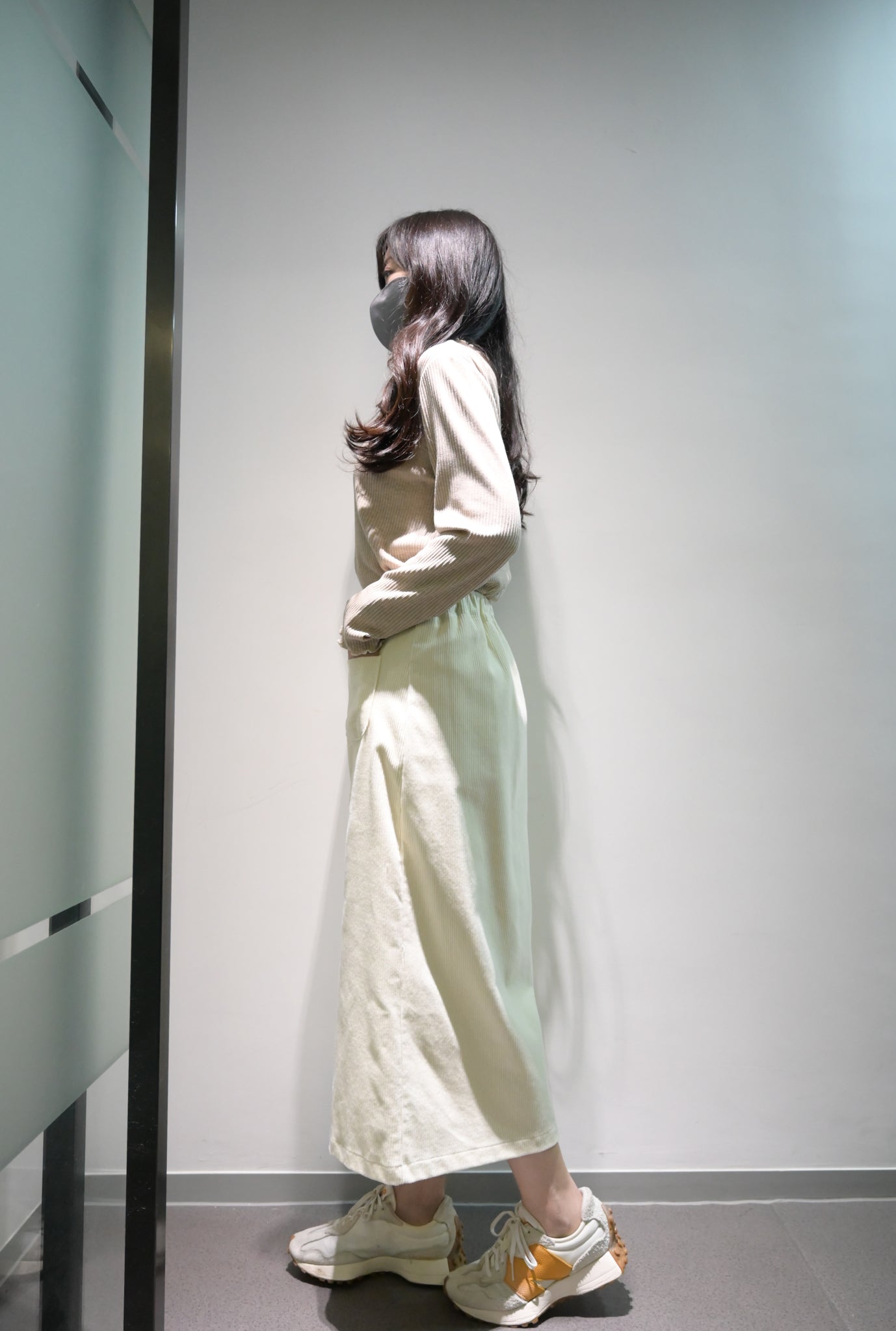 秋冬・兩層Ruffles彈性親膚上衣 3色入 1W51122