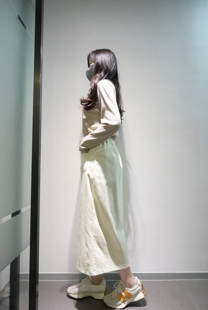 秋冬・兩層Ruffles彈性親膚上衣 3色入 1W51122