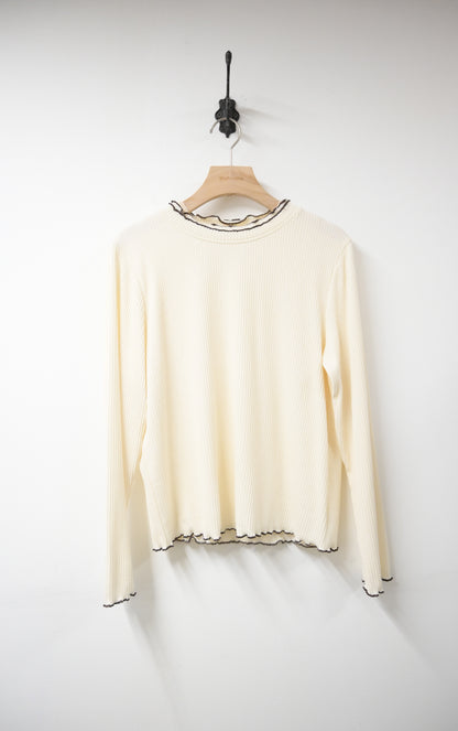 秋冬・兩層Ruffles彈性親膚上衣 3色入 1W51122