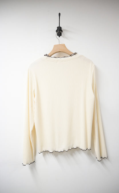 秋冬・兩層Ruffles彈性親膚上衣 3色入 1W51122