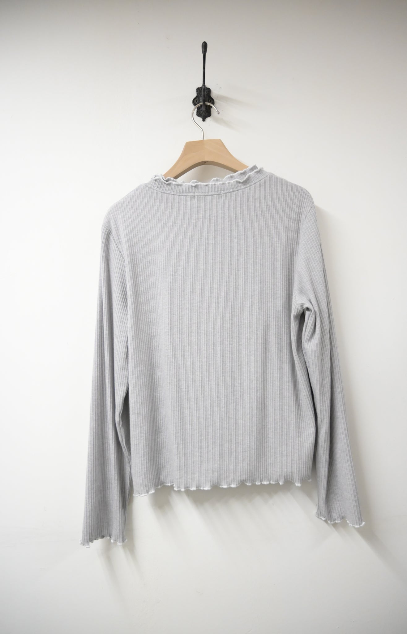 秋冬・兩層Ruffles彈性親膚上衣 3色入 1W51122