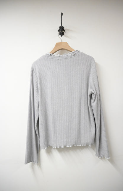 秋冬・兩層Ruffles彈性親膚上衣 3色入 1W51122