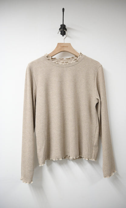 秋冬・兩層Ruffles彈性親膚上衣 3色入 1W51122