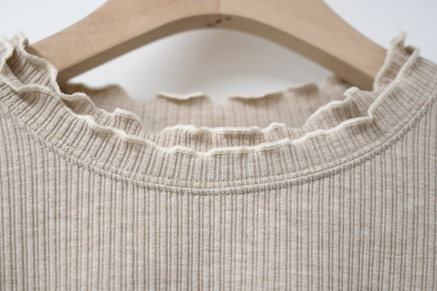 秋冬・兩層Ruffles彈性親膚上衣 3色入 1W51122