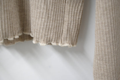 秋冬・兩層Ruffles彈性親膚上衣 3色入 1W51122