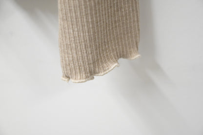 秋冬・兩層Ruffles彈性親膚上衣 3色入 1W51122