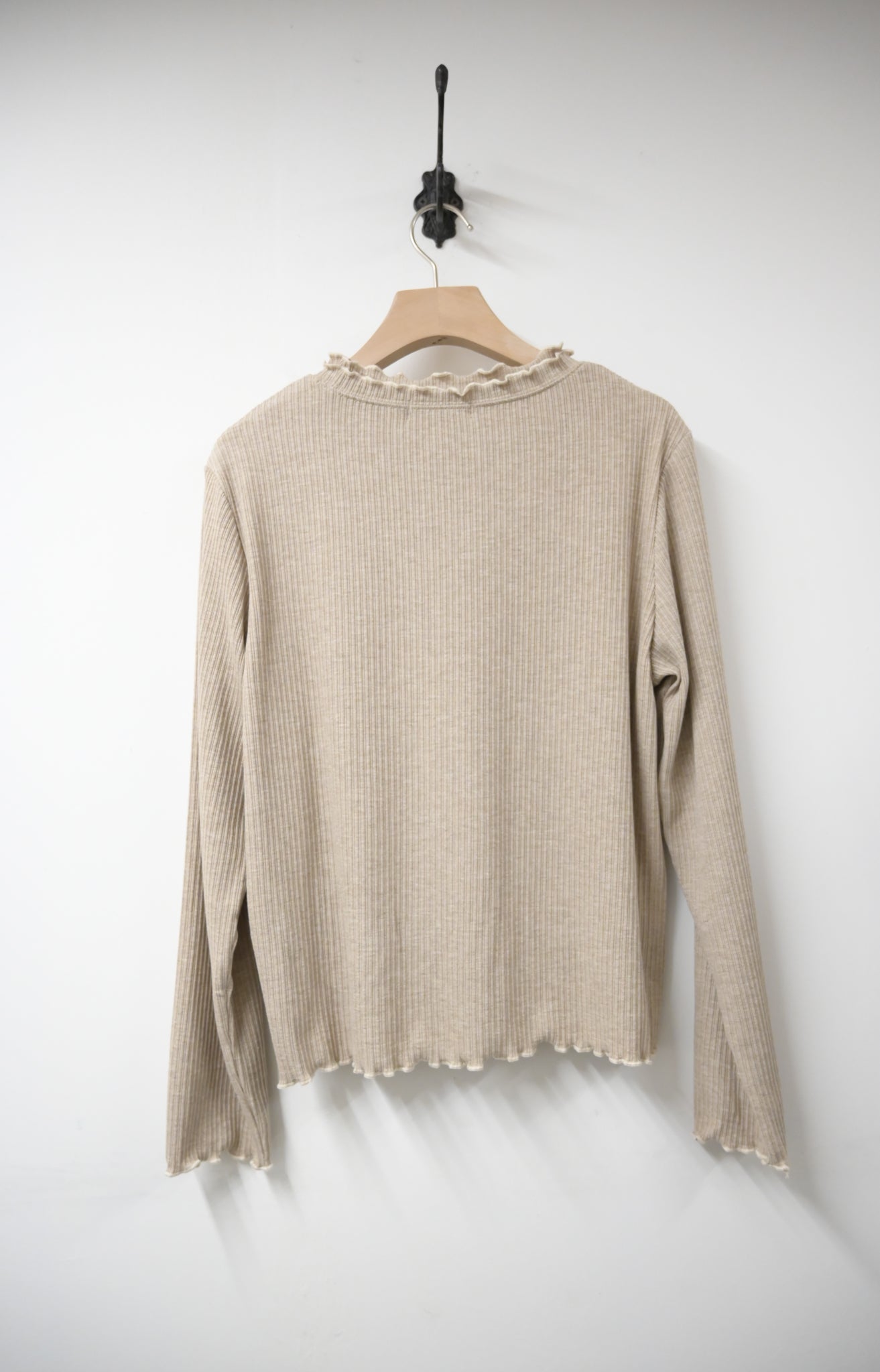 秋冬・兩層Ruffles彈性親膚上衣 3色入 1W51122