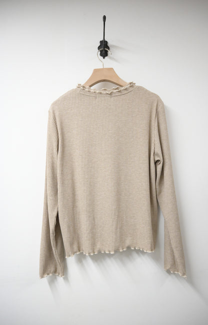 秋冬・兩層Ruffles彈性親膚上衣 3色入 1W51122