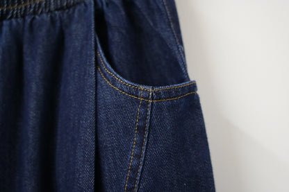 秋冬・明線斜骨柔軟寬鬆牛仔褲 1W71125