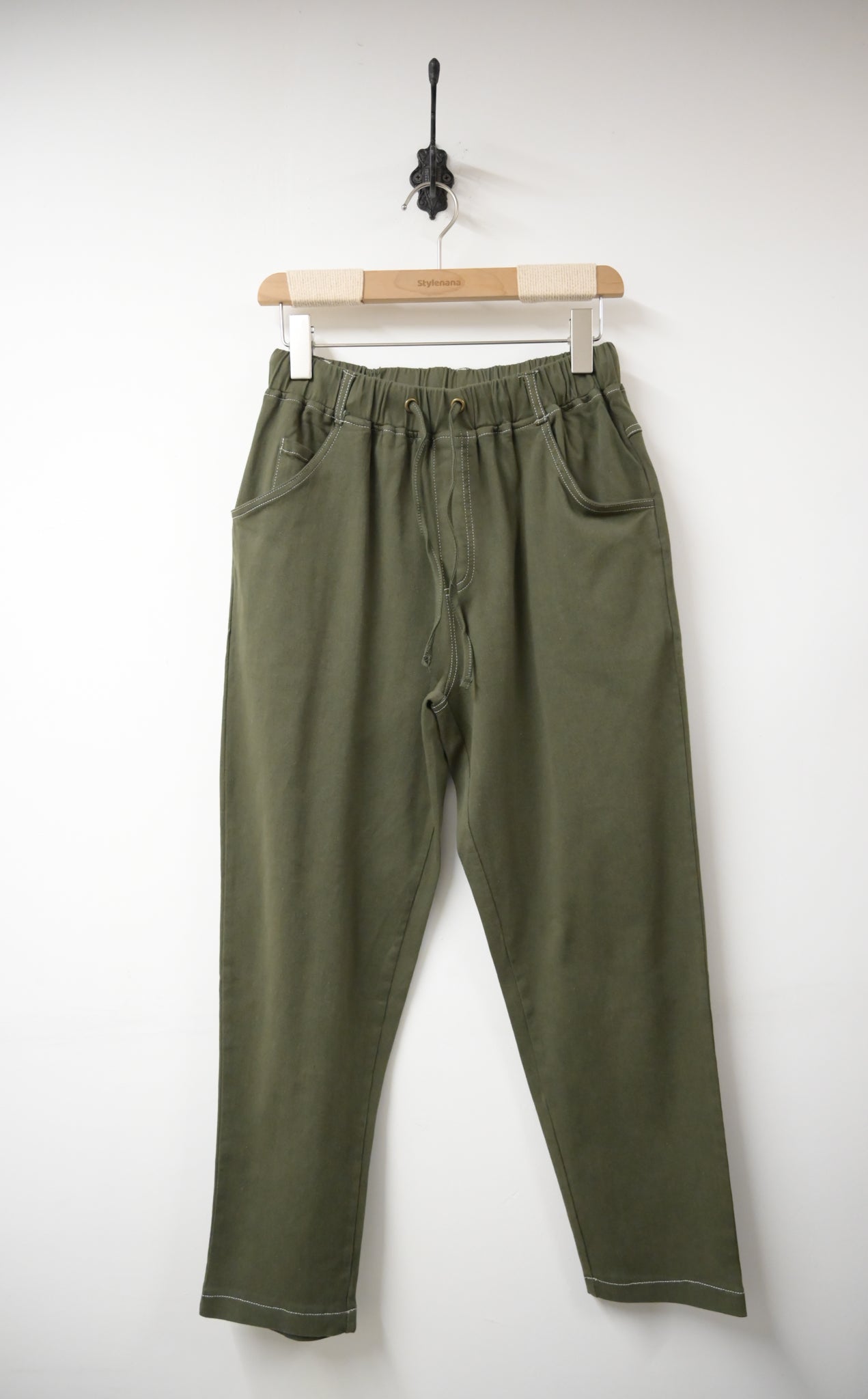 秋冬．厚版明線抽繩長褲 3色入 1W81107