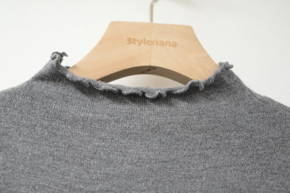 秋冬・厚格仔長裙配幼針織彈性上衣SET 2色入 1W61126