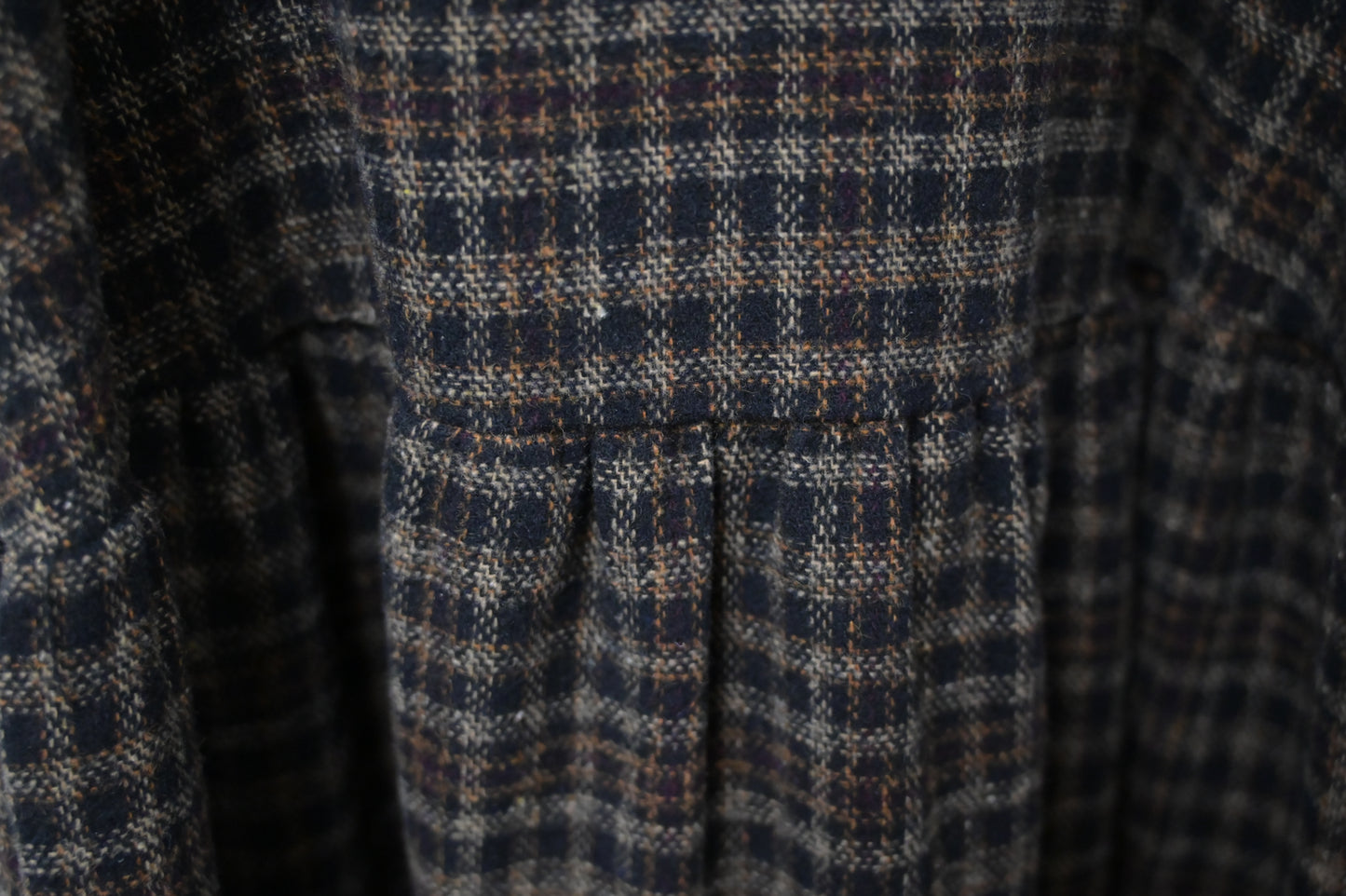 秋冬・厚格仔長裙配幼針織彈性上衣SET 2色入 1W61126