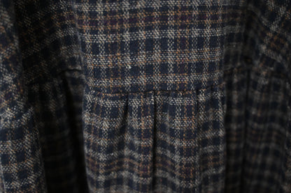 秋冬・厚格仔長裙配幼針織彈性上衣SET 2色入 1W61126