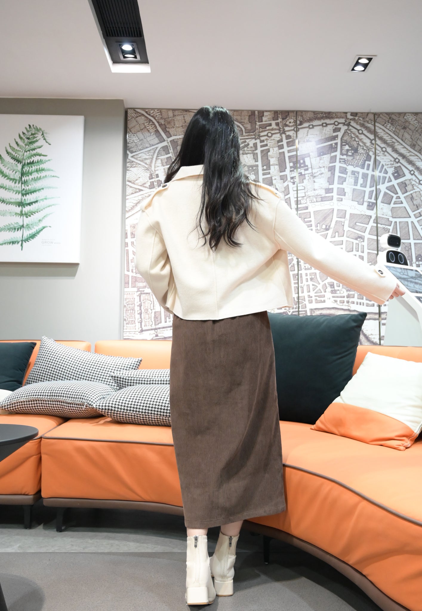 秋冬・反領羊毛孖襟外套 2色入 1W61128