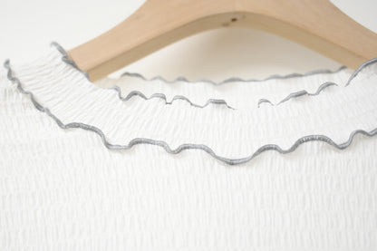 初秋・皺皺布透視袖薄長袖 2色入 1W11131