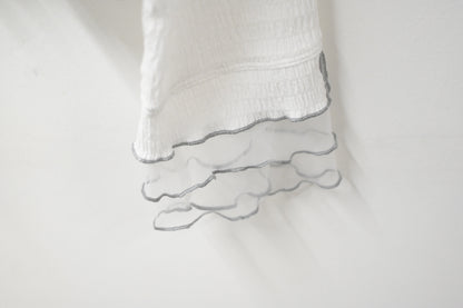 初秋・皺皺布透視袖薄長袖 2色入 1W11131