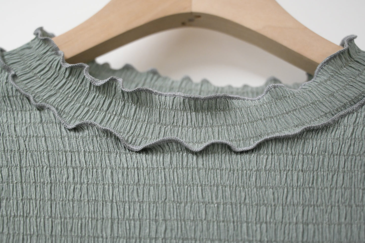 初秋・皺皺布透視袖薄長袖 2色入 1W11131