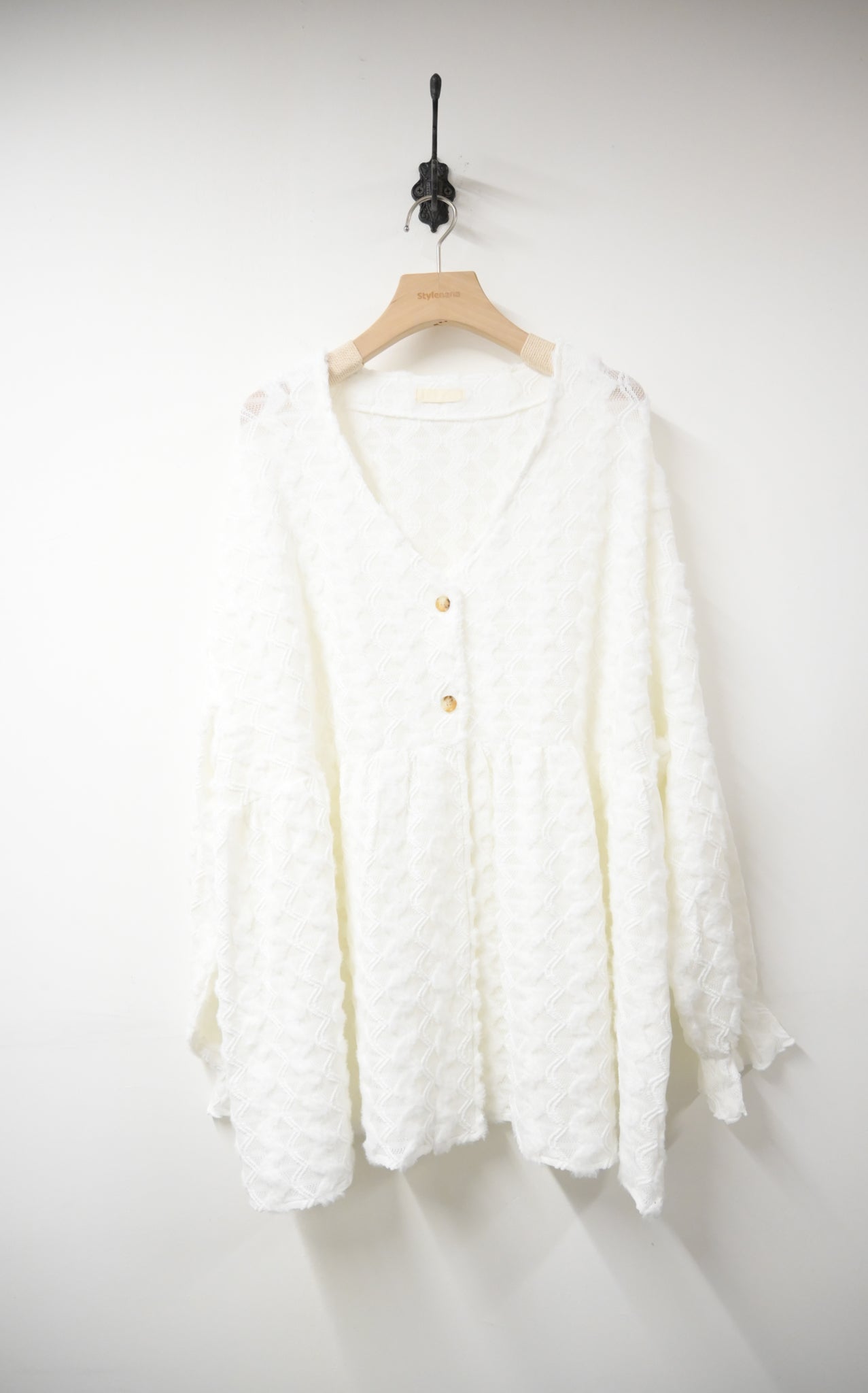 秋冬・毛茸茸水波紋外套 2色入 1W11130