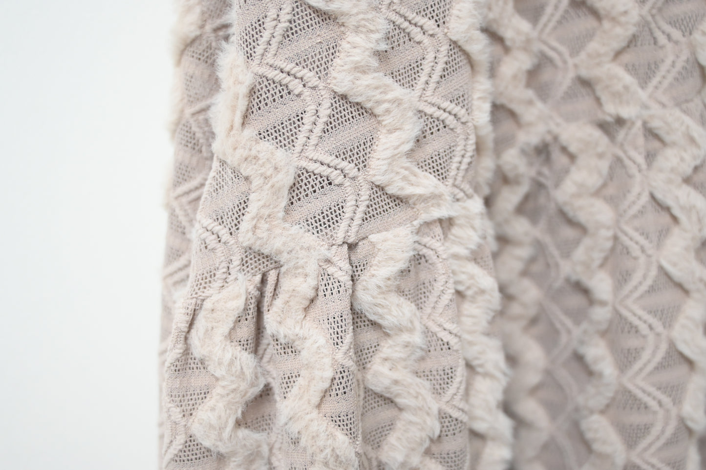 秋冬・毛茸茸水波紋外套 2色入 1W11130