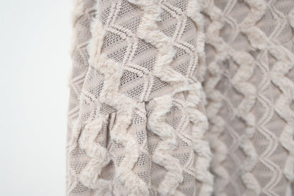 秋冬・毛茸茸水波紋外套 2色入 1W11130