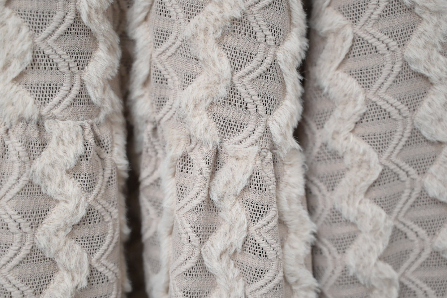 秋冬・毛茸茸水波紋外套 2色入 1W11130