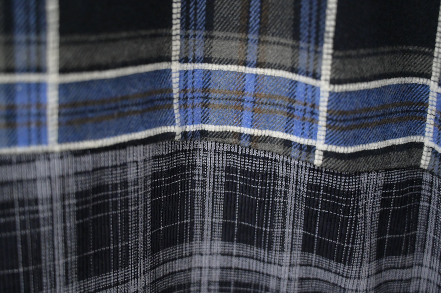 秋冬・質感拼布格仔半身裙 1色入 1W21132