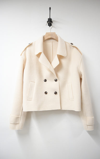 秋冬・反領羊毛孖襟外套 2色入 1W61128