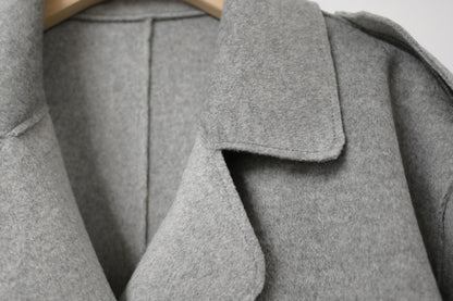 秋冬・反領羊毛孖襟外套 2色入 1W61128