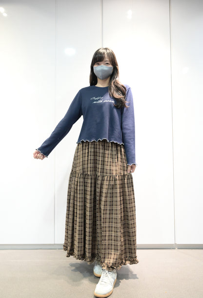 秋冬・撞色波浪邊Coffee薄衛衣 2色入 1W51140