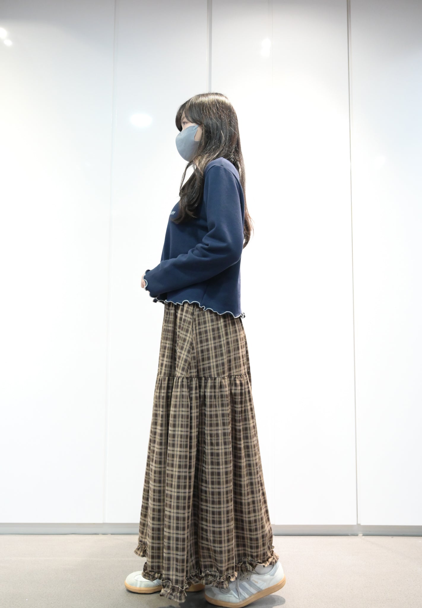 秋冬・撞色波浪邊Coffee薄衛衣 2色入 1W51140