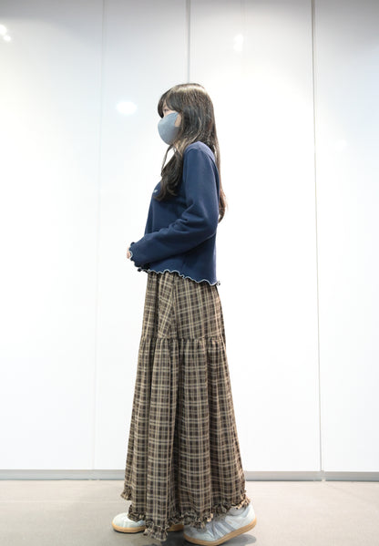 秋冬・撞色波浪邊Coffee薄衛衣 2色入 1W51140