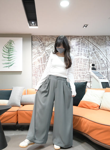 秋冬・前大口袋滑西褲 2色入 1W71144