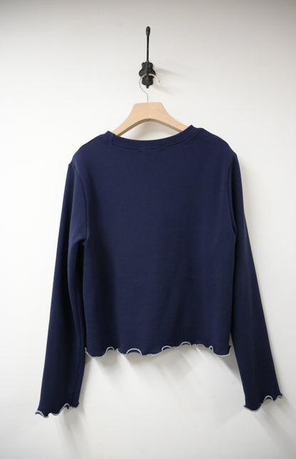 秋冬・撞色波浪邊Coffee薄衛衣 2色入 1W51140