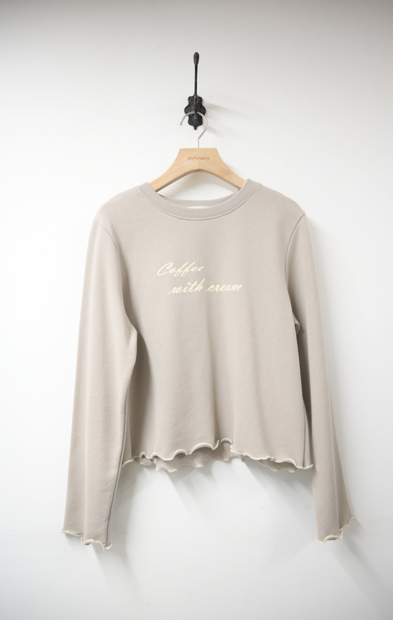 秋冬・撞色波浪邊Coffee薄衛衣 2色入 1W51140