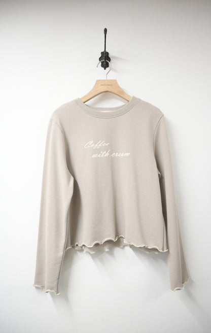 秋冬・撞色波浪邊Coffee薄衛衣 2色入 1W51140