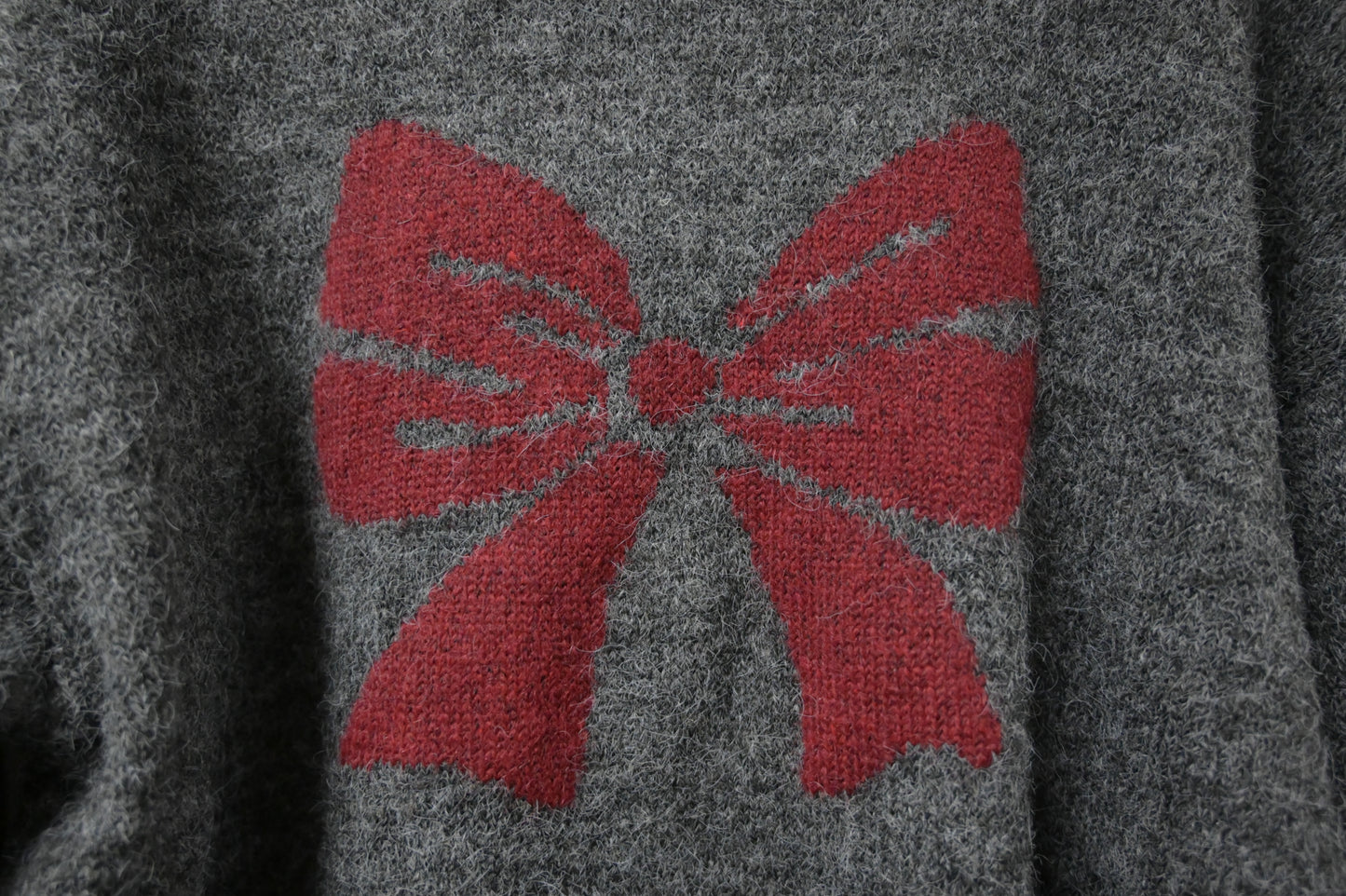 秋冬・撞色邊蝴蝶結暖笠笠毛衣 2色入 1W21142