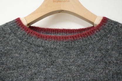 秋冬・撞色邊蝴蝶結暖笠笠毛衣 2色入 1W21142