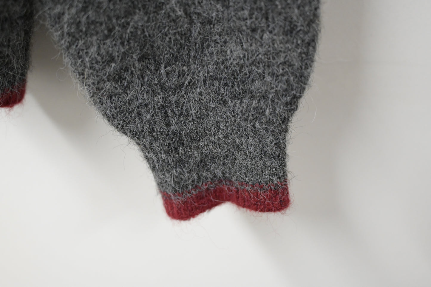 秋冬・撞色邊蝴蝶結暖笠笠毛衣 2色入 1W21142