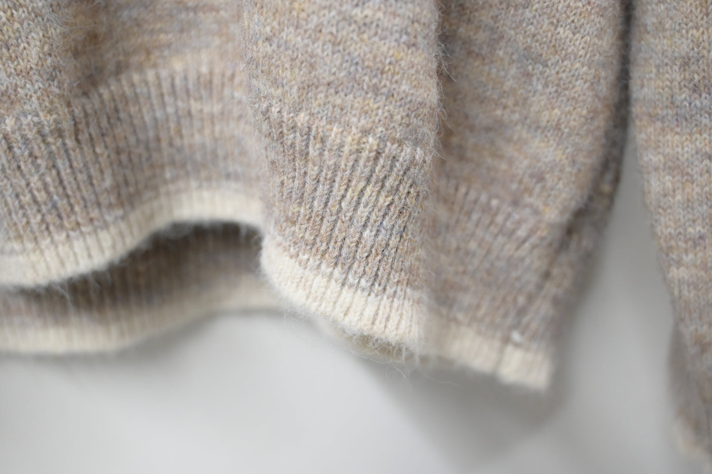 秋冬・撞色邊蝴蝶結暖笠笠毛衣 2色入 1W21142