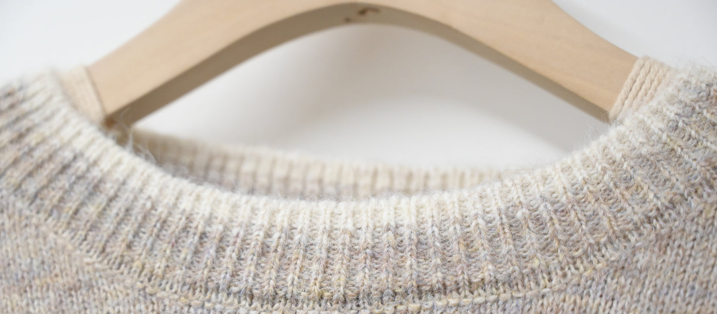 秋冬・撞色邊蝴蝶結暖笠笠毛衣 2色入 1W21142