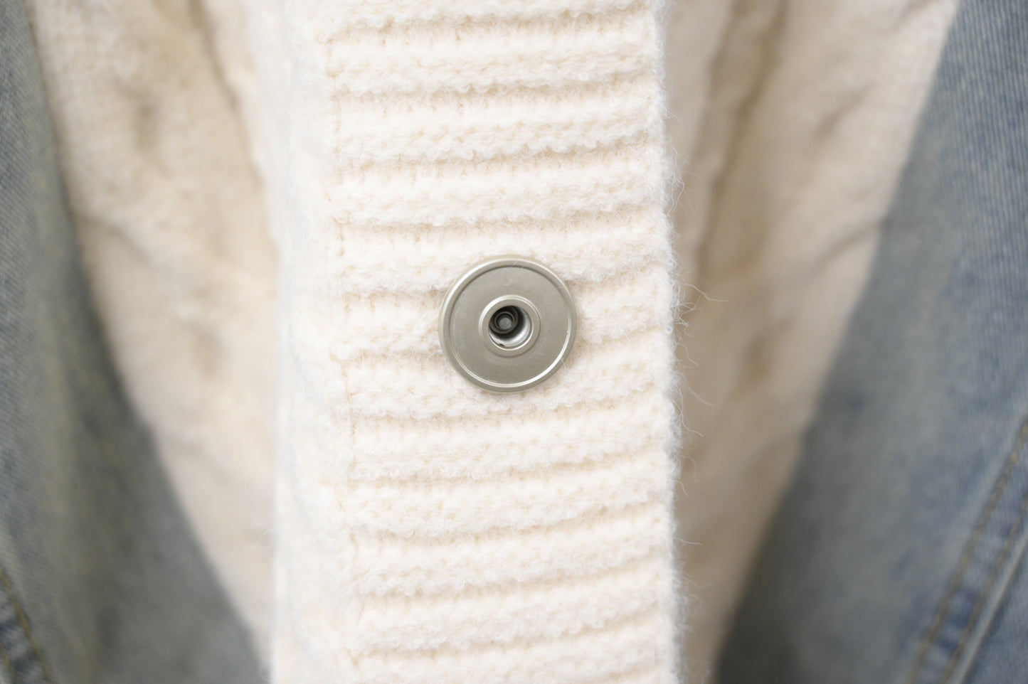 秋冬・柔軟冷衫拼接洗水牛仔外套 2色入 1W61147