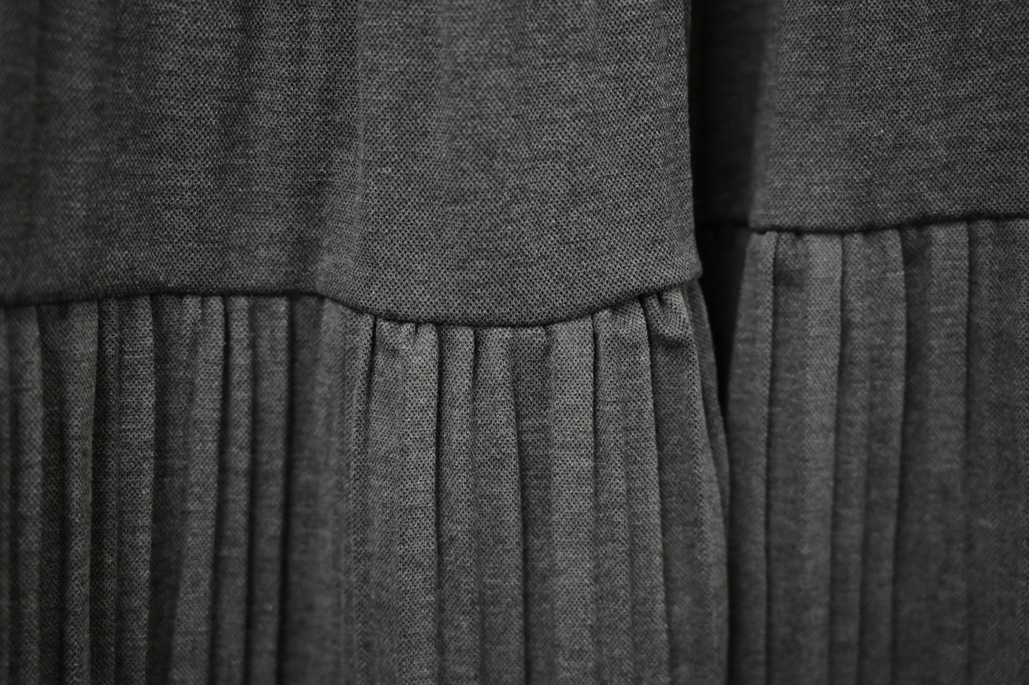 秋冬・全橡筋百褶半身裙 2色入  1W61143