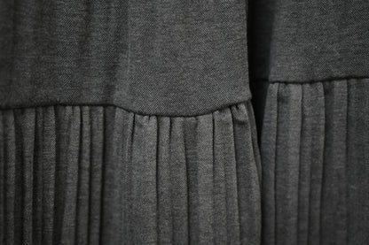 秋冬・全橡筋百褶半身裙 2色入  1W61143