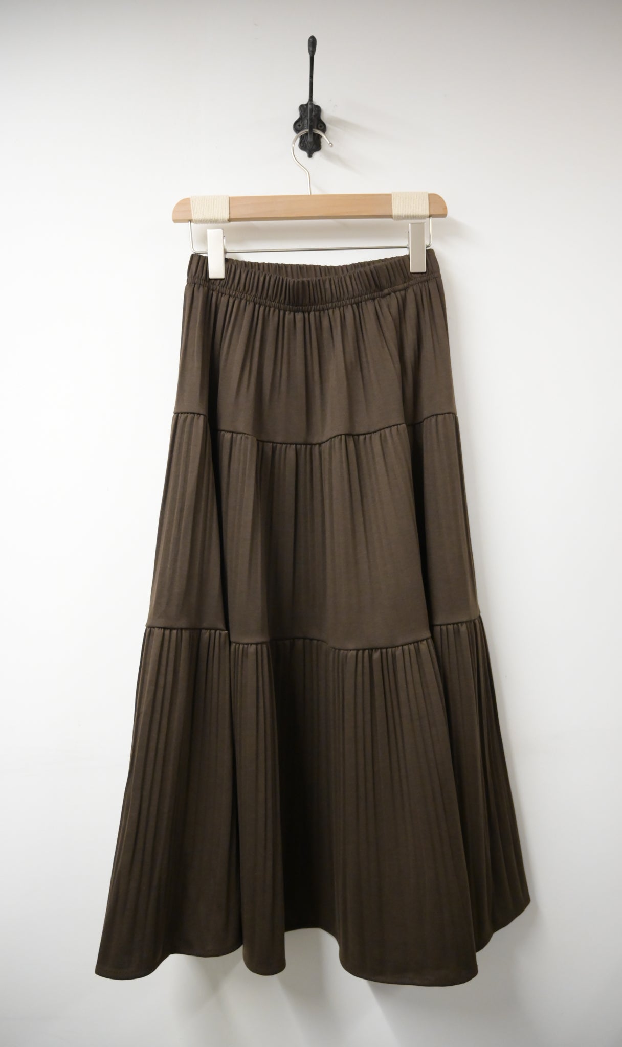 秋冬・全橡筋百褶半身裙 2色入  1W61143