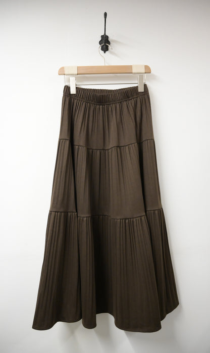 秋冬・全橡筋百褶半身裙 2色入  1W61143