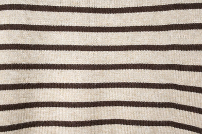 秋冬・抽繩橫間柔軟針織拼接連身裙 2色入 1W61146