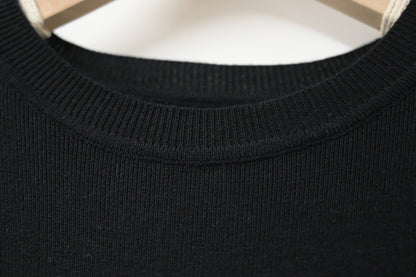 秋冬・抽繩橫間柔軟針織拼接連身裙 2色入 1W61146