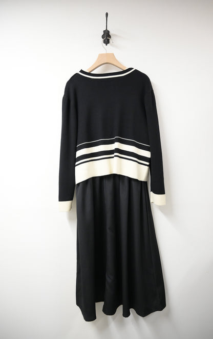 秋冬・背心裙＋外套｜棉花感針織套裝裙 2色入 1W61145