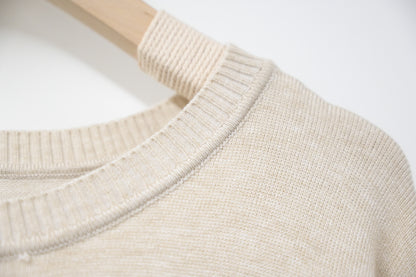 秋冬· 針織布料拼碎花寬鬆長裙 2色入 1W61118